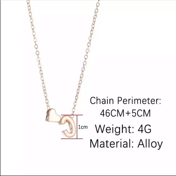 New Romantic All Letters A-Z Love Pendant Necklace - Picture 3 of 4